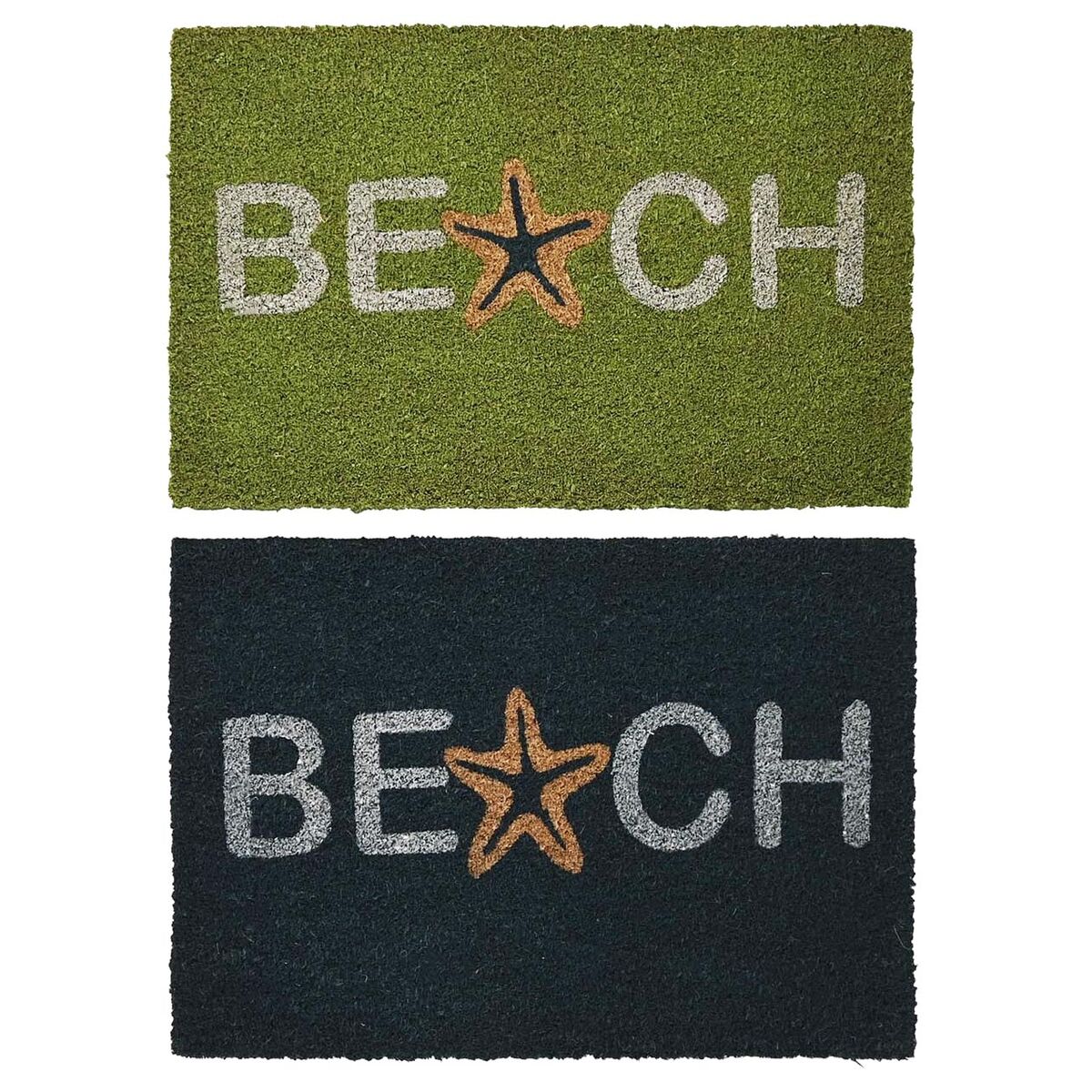 Paillasson DKD Home Decor Bleu Turquoise Caoutchouc (60 x 40 x 1,5 cm) (2 Unités)