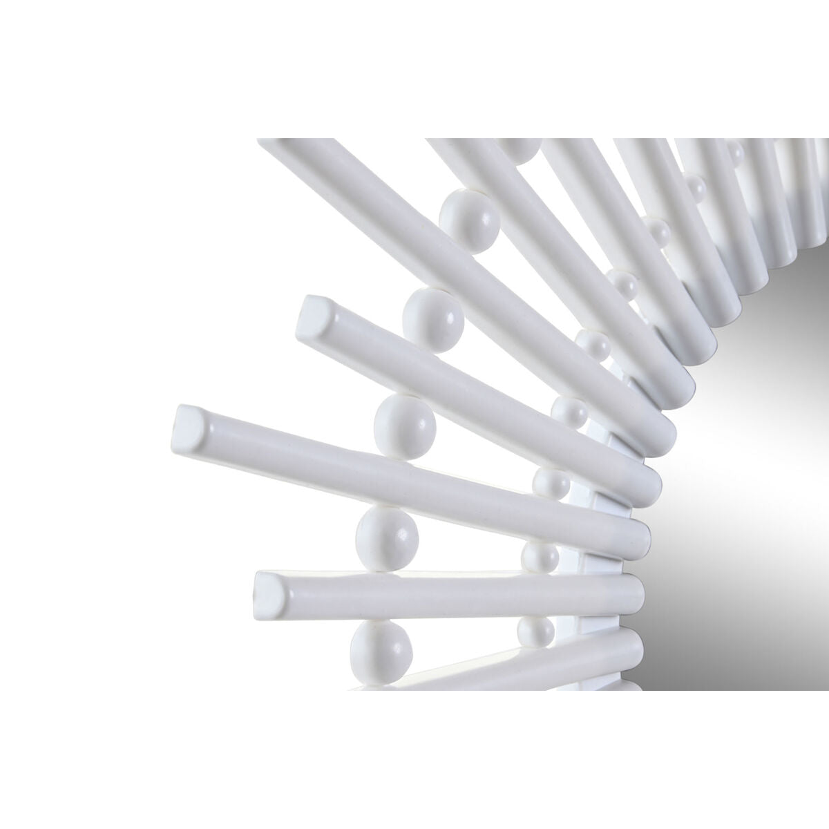 Miroir mural DKD Home Decor Scandi Verre Naturel Blanc polypropylène (50 x 2,5 x 50 cm) (2 Unités)