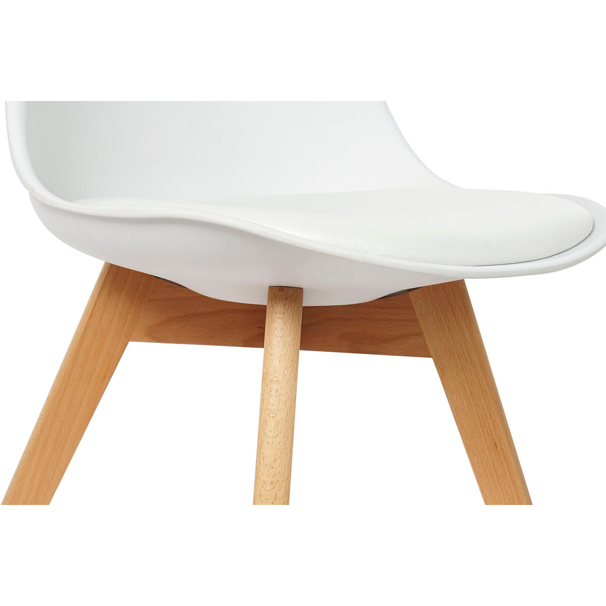 Chaise DKD Home Decor Blanc Naturel polypropylène Bois de hêtre 48 x 55 x 83 cm