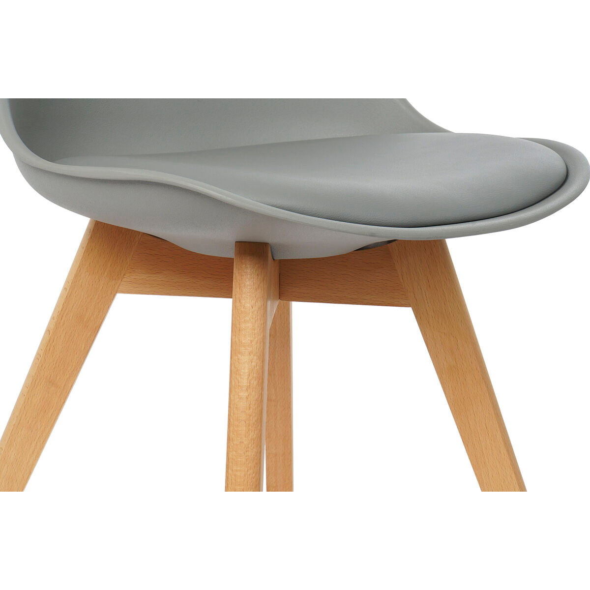 Chaise DKD Home Decor Marron Gris Naturel Mousse polypropylène Bois de hêtre Polyuréthane 48 x 55 x 83 cm