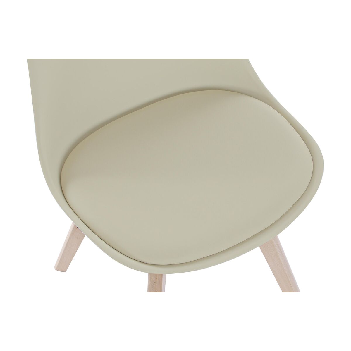 Chaise DKD Home Decor Beige Naturel Mousse polypropylène Bois de hêtre Polyuréthane 48 x 54 x 82 cm 48 x 55 x 83 cm