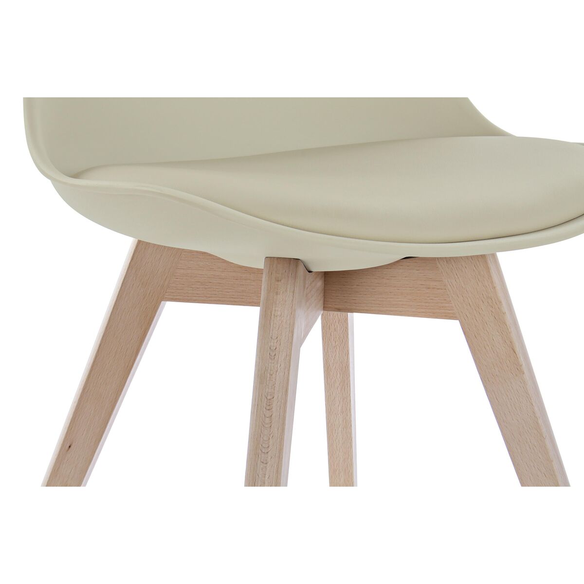 Chaise DKD Home Decor Beige Naturel Mousse polypropylène Bois de hêtre Polyuréthane 48 x 54 x 82 cm 48 x 55 x 83 cm