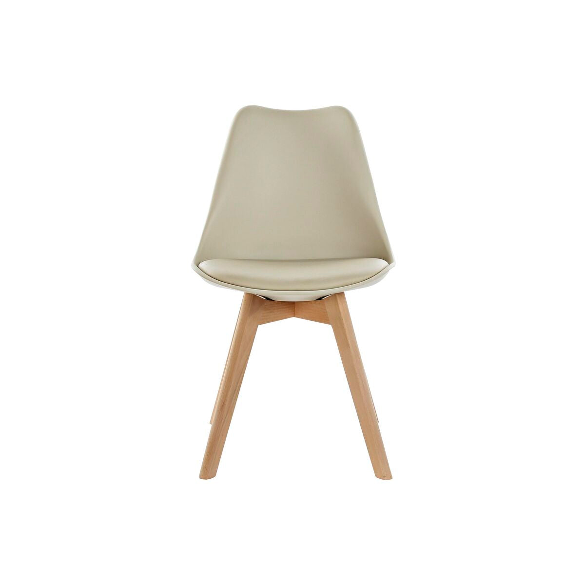 Chaise DKD Home Decor Beige Naturel Mousse polypropylène Bois de hêtre Polyuréthane 48 x 54 x 82 cm 48 x 55 x 83 cm