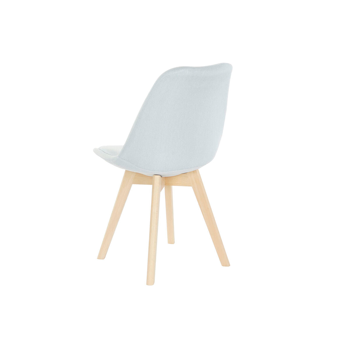 Chaise DKD Home Decor Bleu Beige Polyester Mousse Bois de hêtre 48 x 56 x 83 cm