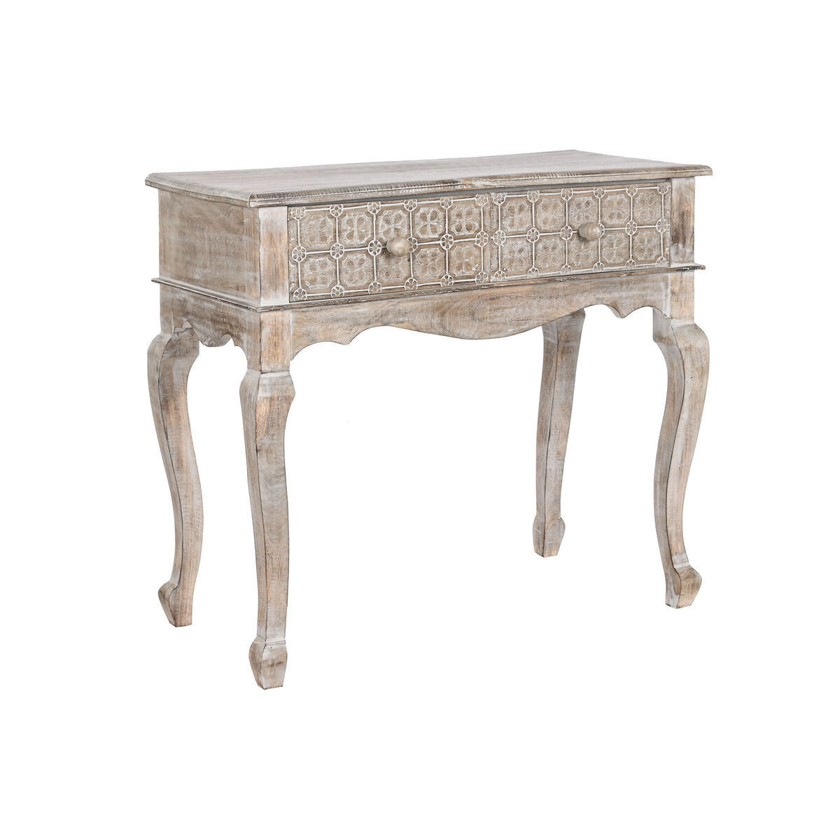 Meuble d'Entrée avec 2 Tiroirs DKD Home Decor Blanc Marron 91 x 42 x 81 cm