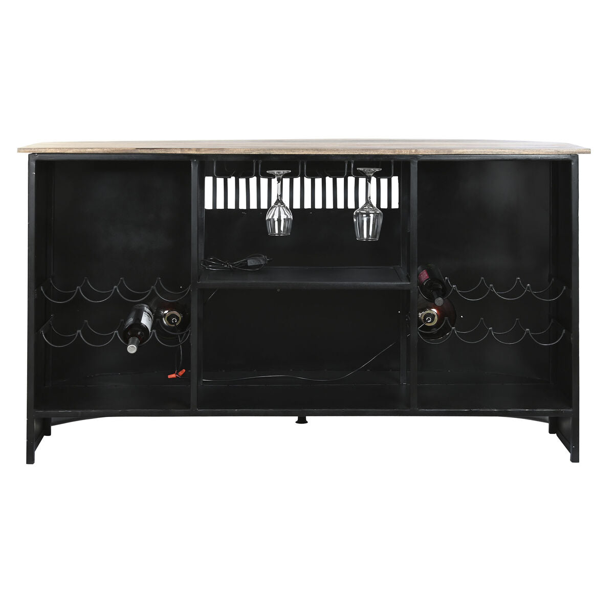 Meuble bar DKD Home Decor Blanc Marron Noir 157 x 52 x 90 cm BAR