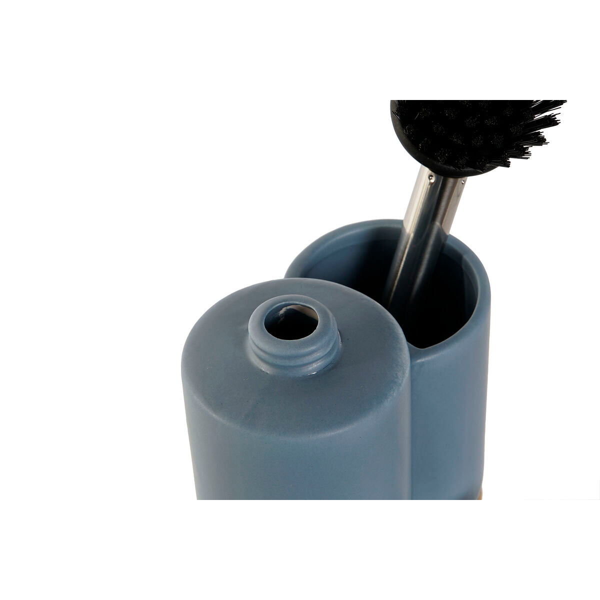 Distributeur de Liquide Vaisselle 2 en 1 DKD Home Decor Bambou Acier inoxydable Dolomite 11,5 x 6,5 x 18,5 cm (2 Unités)