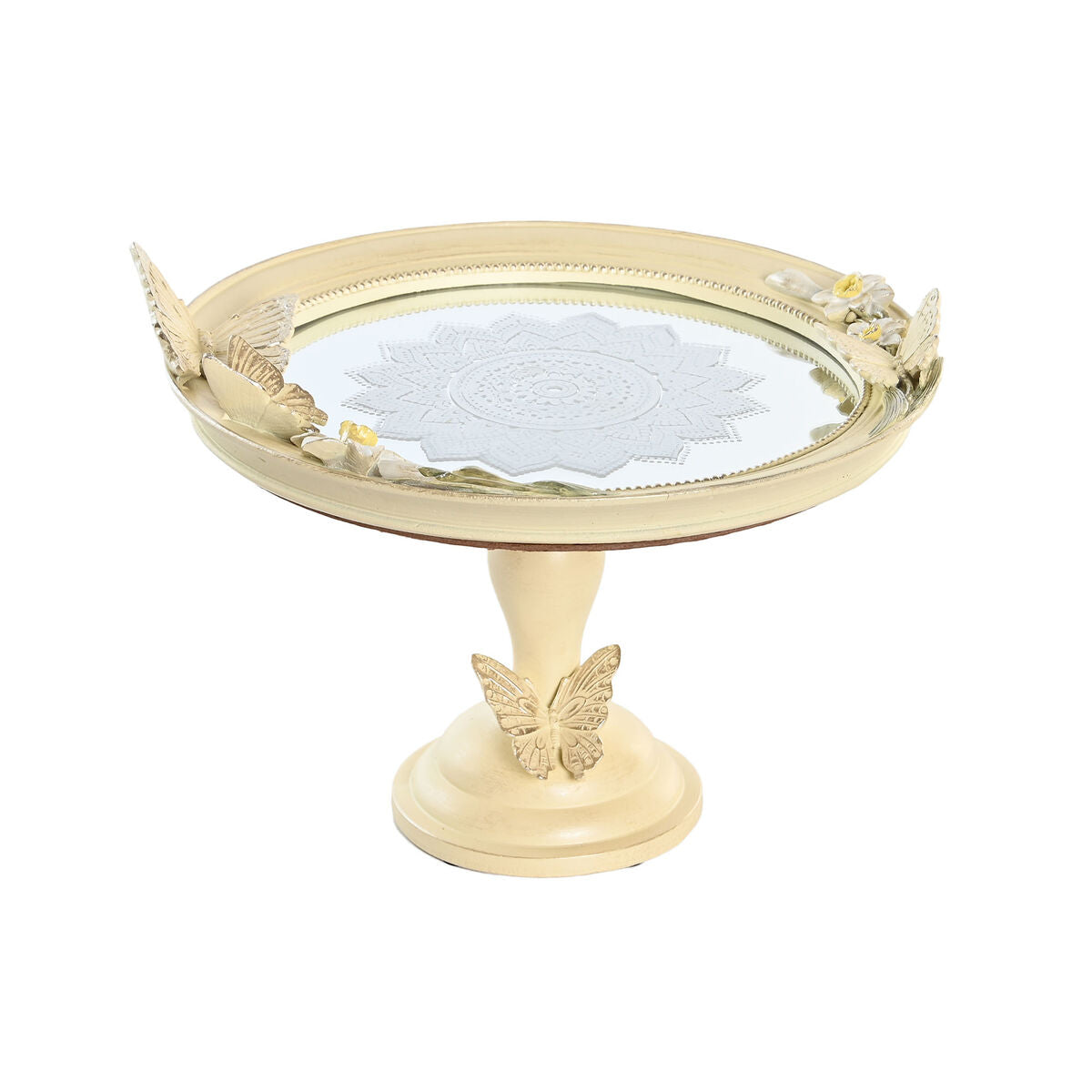 Centre de Table DKD Home Decor Beige Résine Miroir 24 x 22,6 x 18 cm