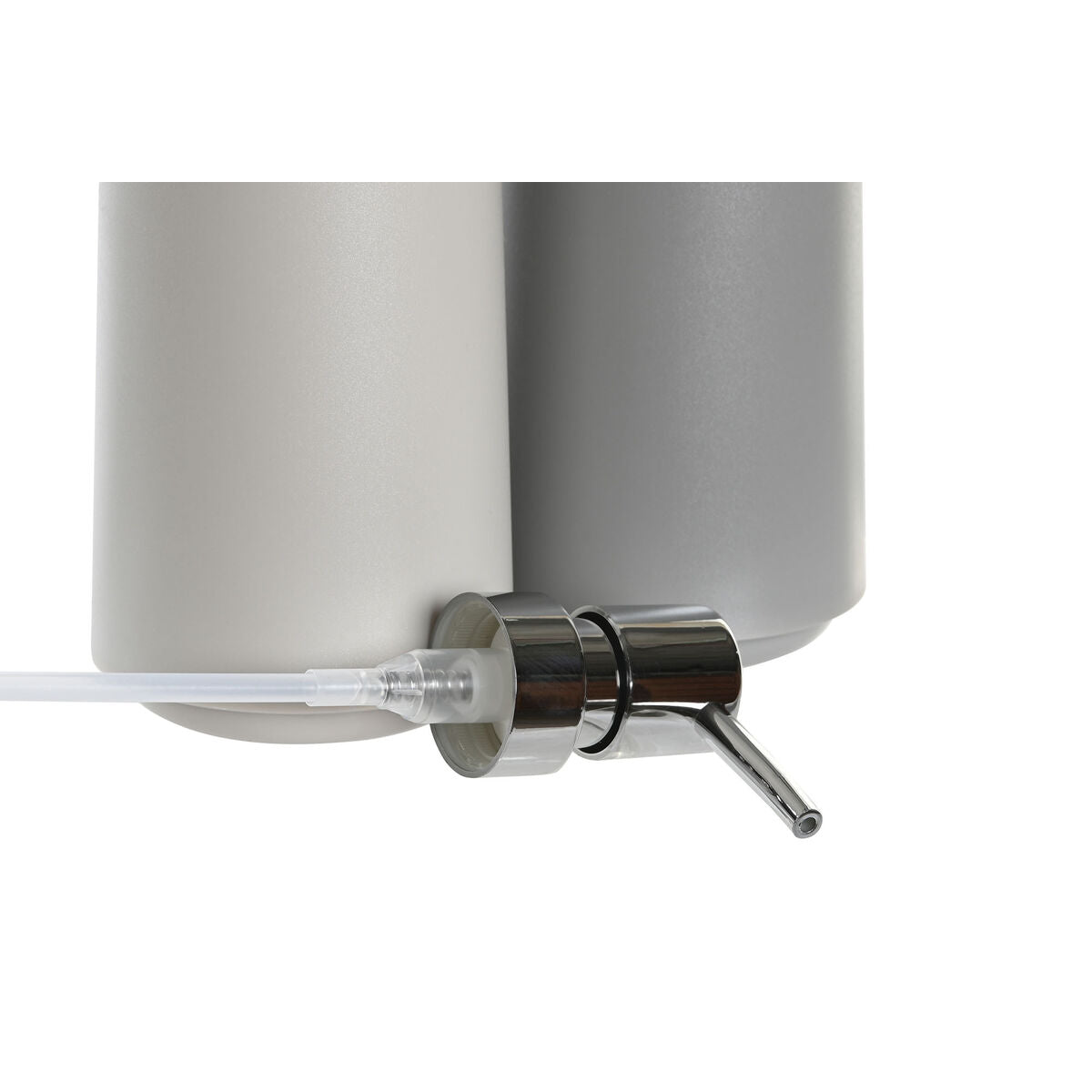 Distributeur de Savon DKD Home Decor Beige Gris Crème polystyrène 8 x 8 x 18 cm (2 Unités)