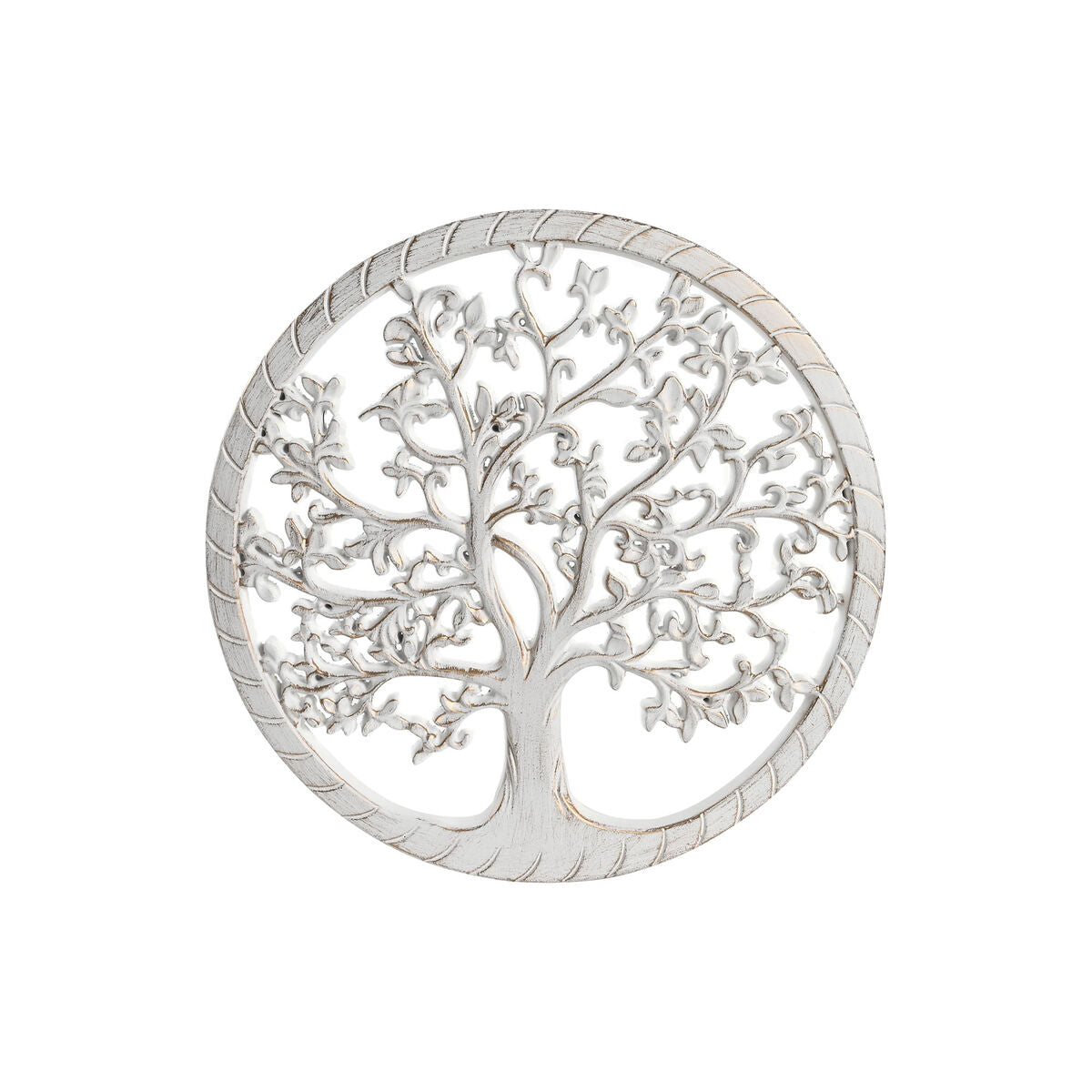 Décoration murale DKD Home Decor Blanc Doré Argenté 40 x 1,5 x 40 cm