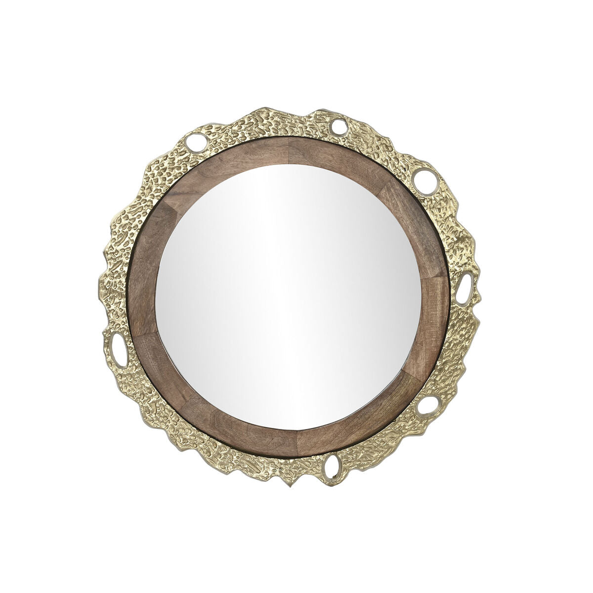 Miroir mural DKD Home Decor Marron Doré 78,5 x 2,5 x 78,5 cm