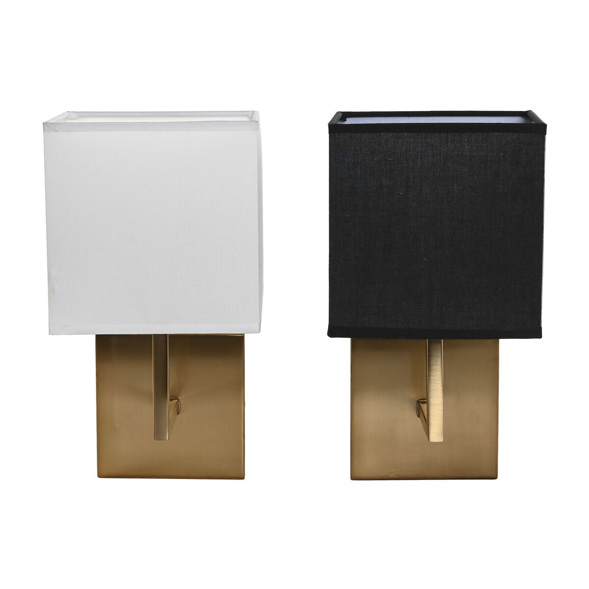 Applique Murale DKD Home Decor Blanc Noir Doré 50 W 220 V 15 x 19 x 27 cm 15 x 19 x 30 cm (2 Unités)