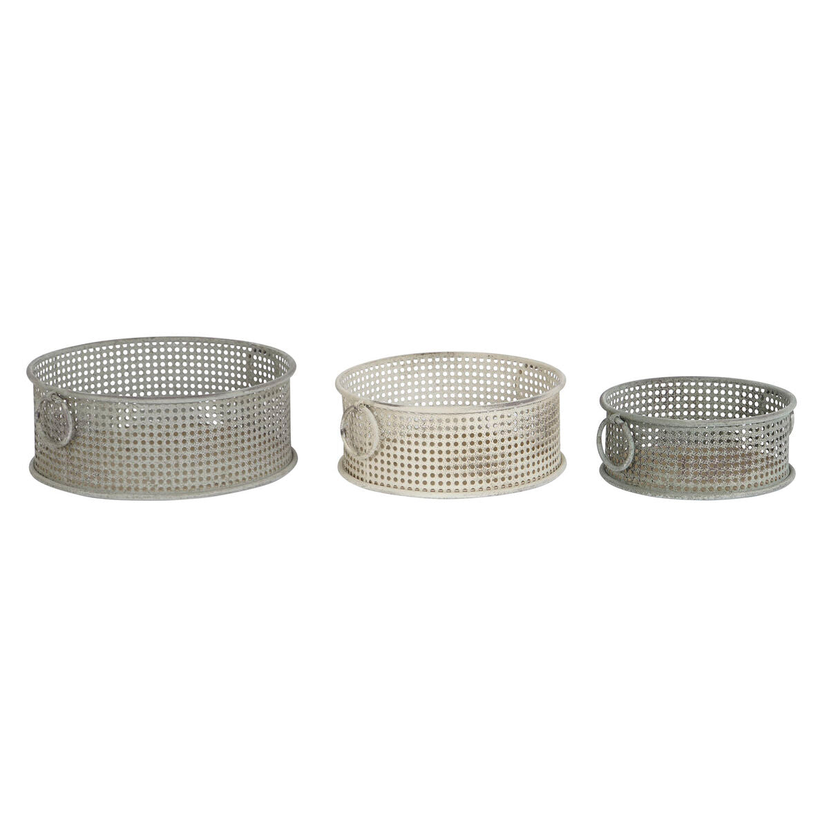 Set de boîtes décoratives DKD Home Decor Multicouleur Métal Vintage (3 Pièces)