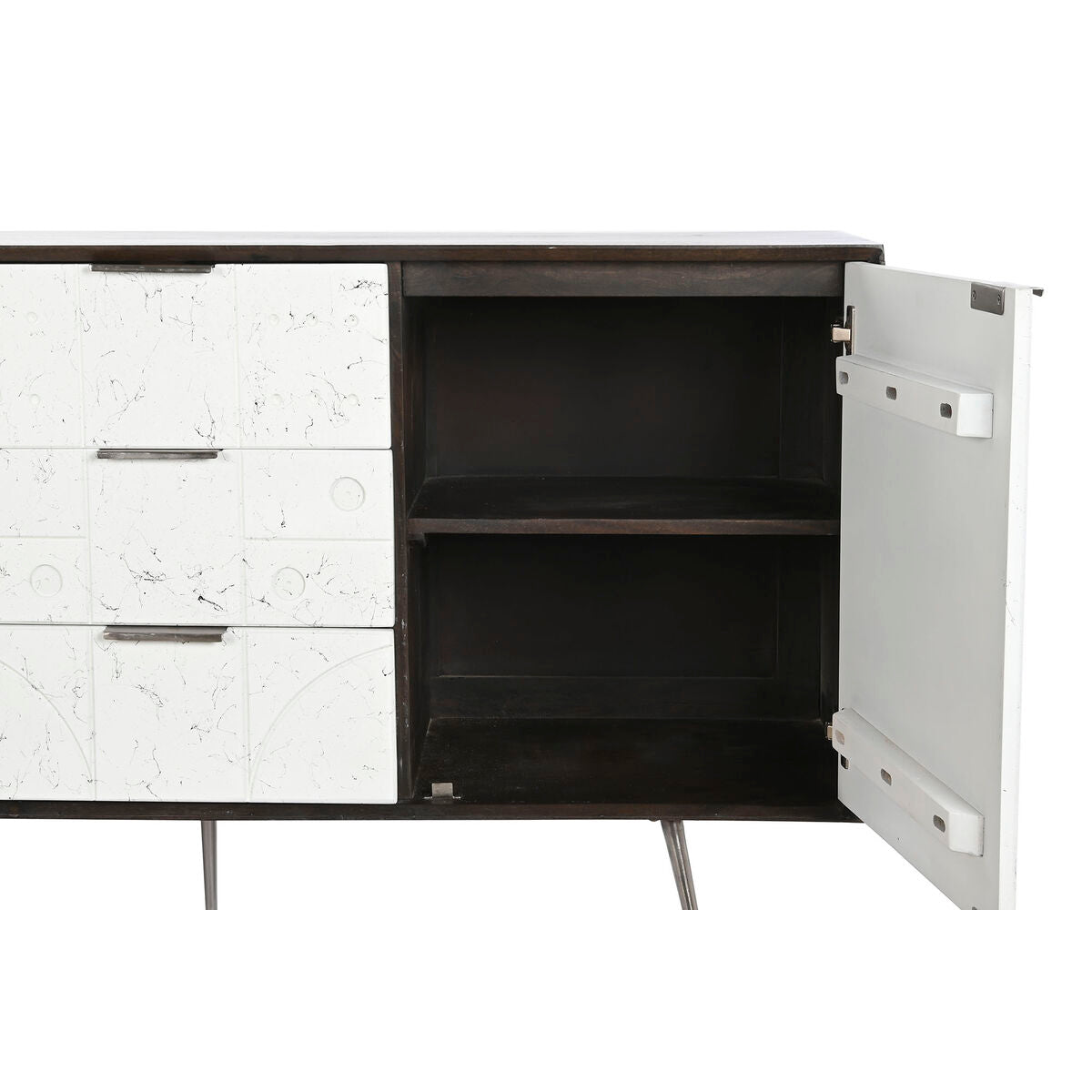 Buffet DKD Home Decor Blanc Brun foncé Bois de manguier 150 x 43 x 80 cm