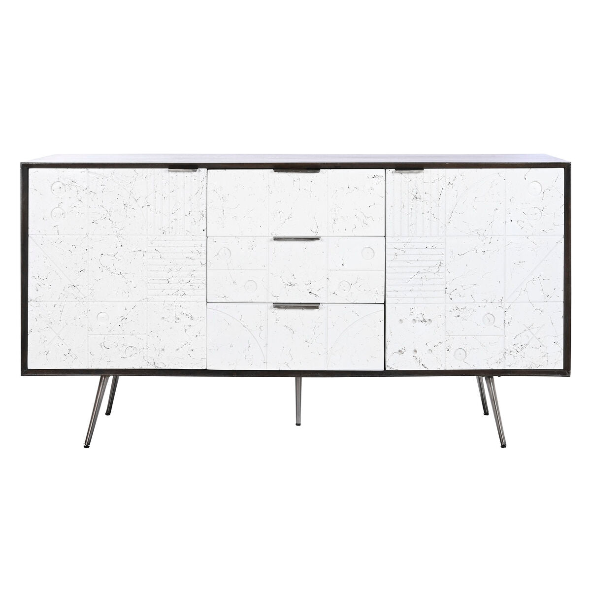 Buffet DKD Home Decor Blanc Brun foncé Bois de manguier 150 x 43 x 80 cm