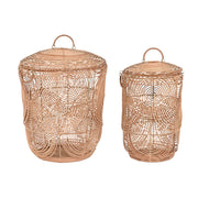 Set de basket DKD Home Decor Naturel Marron Clair (2 Pièces)