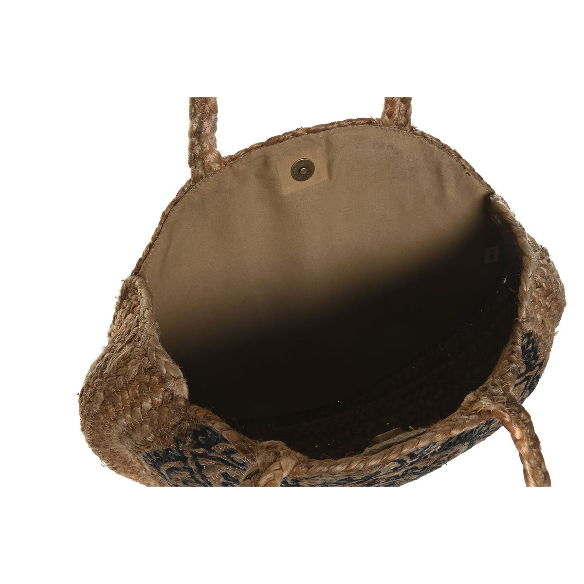 Sac-à-main Femme DKD Home Decor Bleu Noir Naturel 36 x 12 x 36 cm (2 Unités)