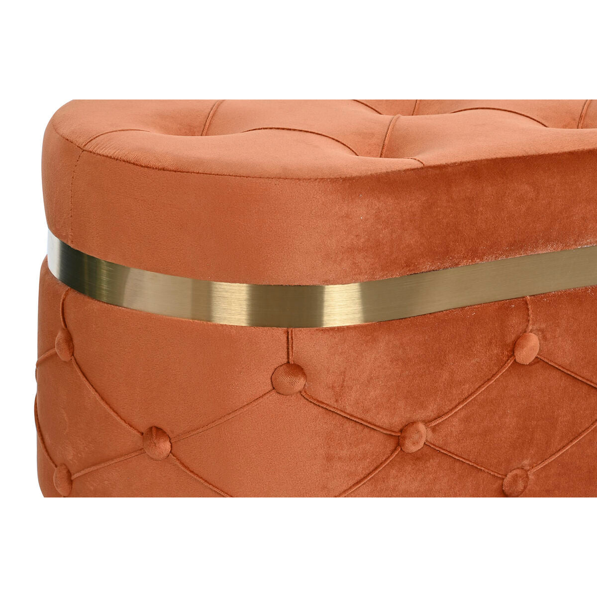 Banquette DKD Home Decor Vert Orange Doré Bois MDF 80 x 47 x 43 cm (2 Unités)