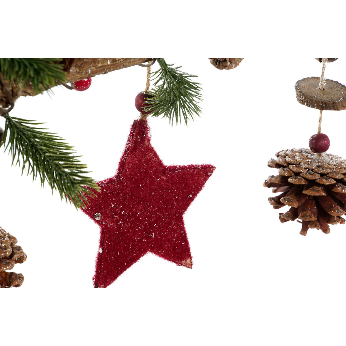 Décoration Suspendue DKD Home Decor Multicouleur PVC Bois 47 x 6 x 39 cm (2 Unités)