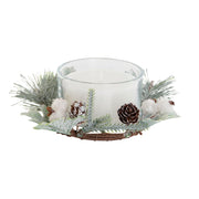 Bougie DKD Home Decor Blanc Noël 15 x 15 x 5.5 cm 13 x 13 x 5,5 cm