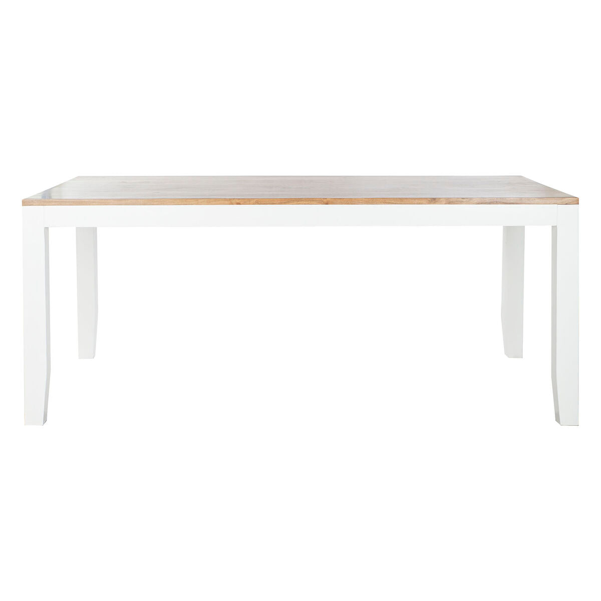 Table de Salle à Manger DKD Home Decor Blanc Marron Bois d'acacia Bois de manguier 200 x 100 x 80 cm