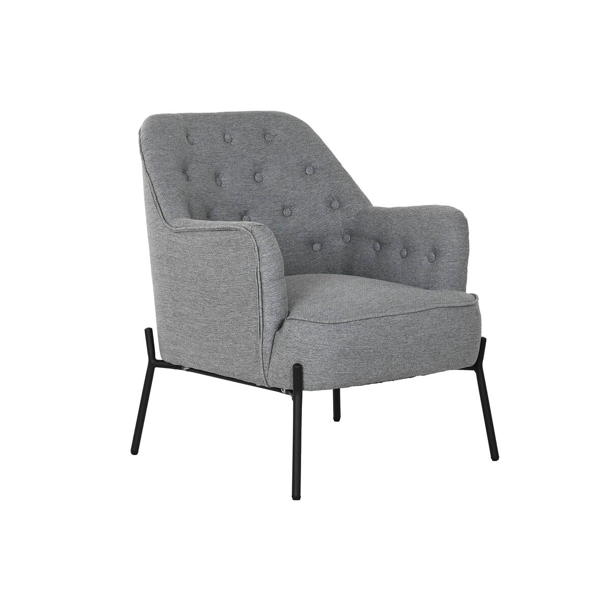 Fauteuil DKD Home Decor Gris Métal 65 x 73 x 79,5 cm