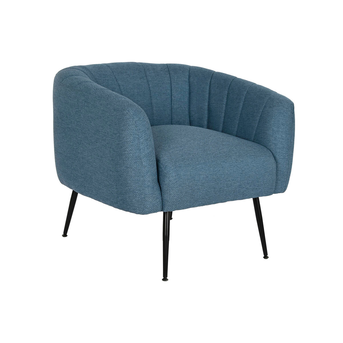 Fauteuil DKD Home Decor Bleu Noir Doré Mousse Bois Métal 81 x 75 x 73 cm