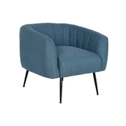 Fauteuil DKD Home Decor Bleu Noir Doré Mousse Bois Métal 81 x 75 x 73 cm