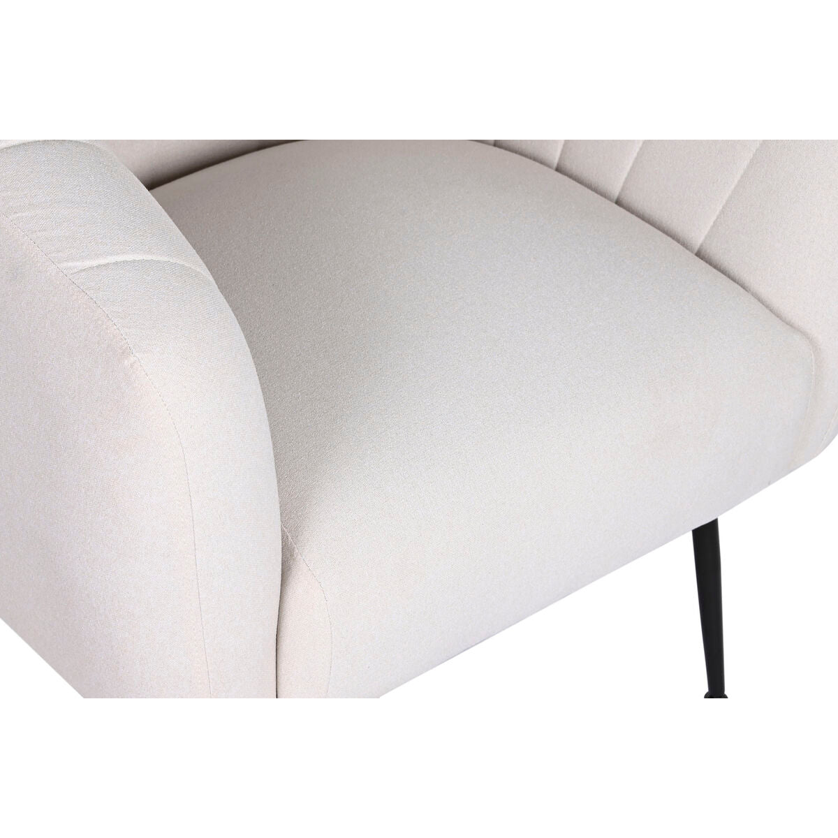 Fauteuil DKD Home Decor Noir Beige Doré Mousse Bois Métal 81 x 75 x 73 cm