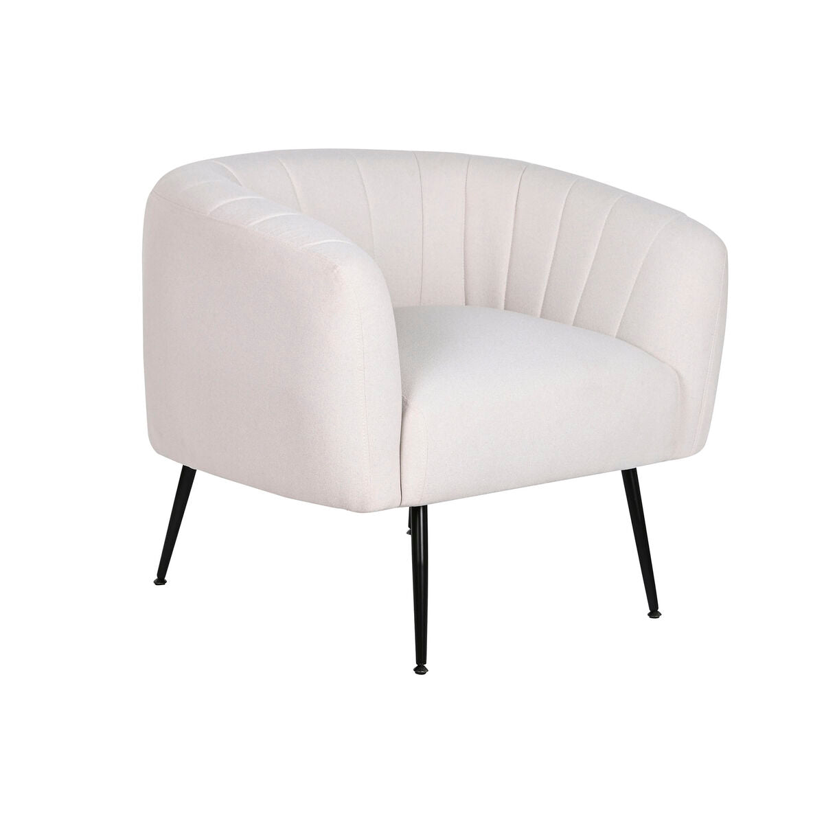 Fauteuil DKD Home Decor Noir Beige Doré Mousse Bois Métal 81 x 75 x 73 cm