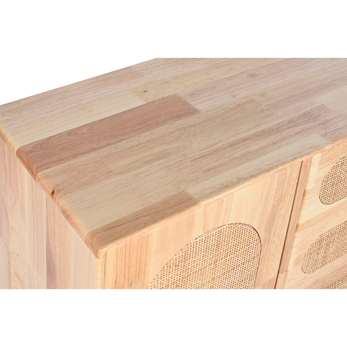 Buffet DKD Home Decor Naturel Métal Rotin Bois d'hévéa 73,5 x 35 x 78 cm