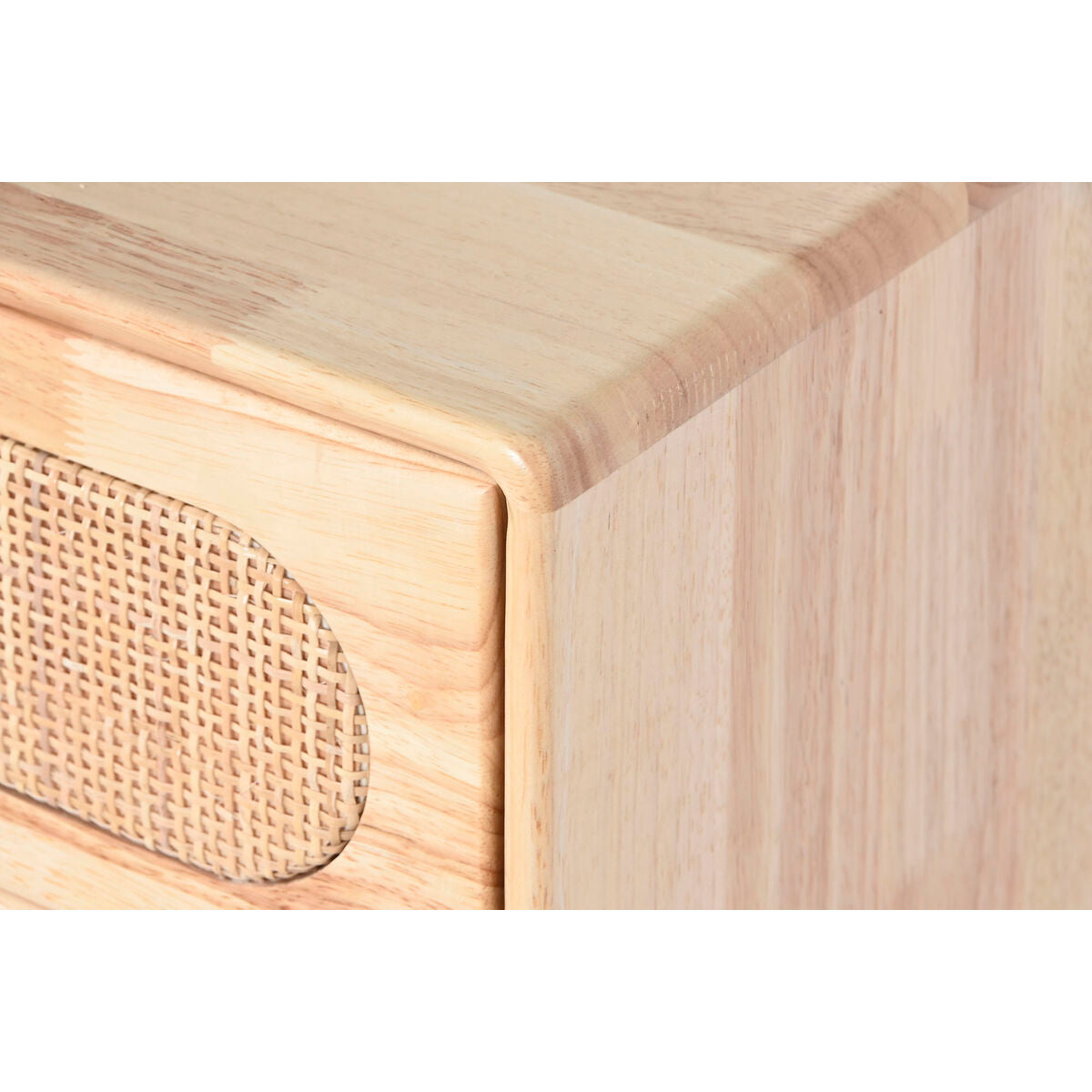 Buffet DKD Home Decor Naturel Métal Rotin Bois d'hévéa 73,5 x 35 x 78 cm