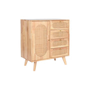 Buffet DKD Home Decor Naturel Métal Rotin Bois d'hévéa 73,5 x 35 x 78 cm