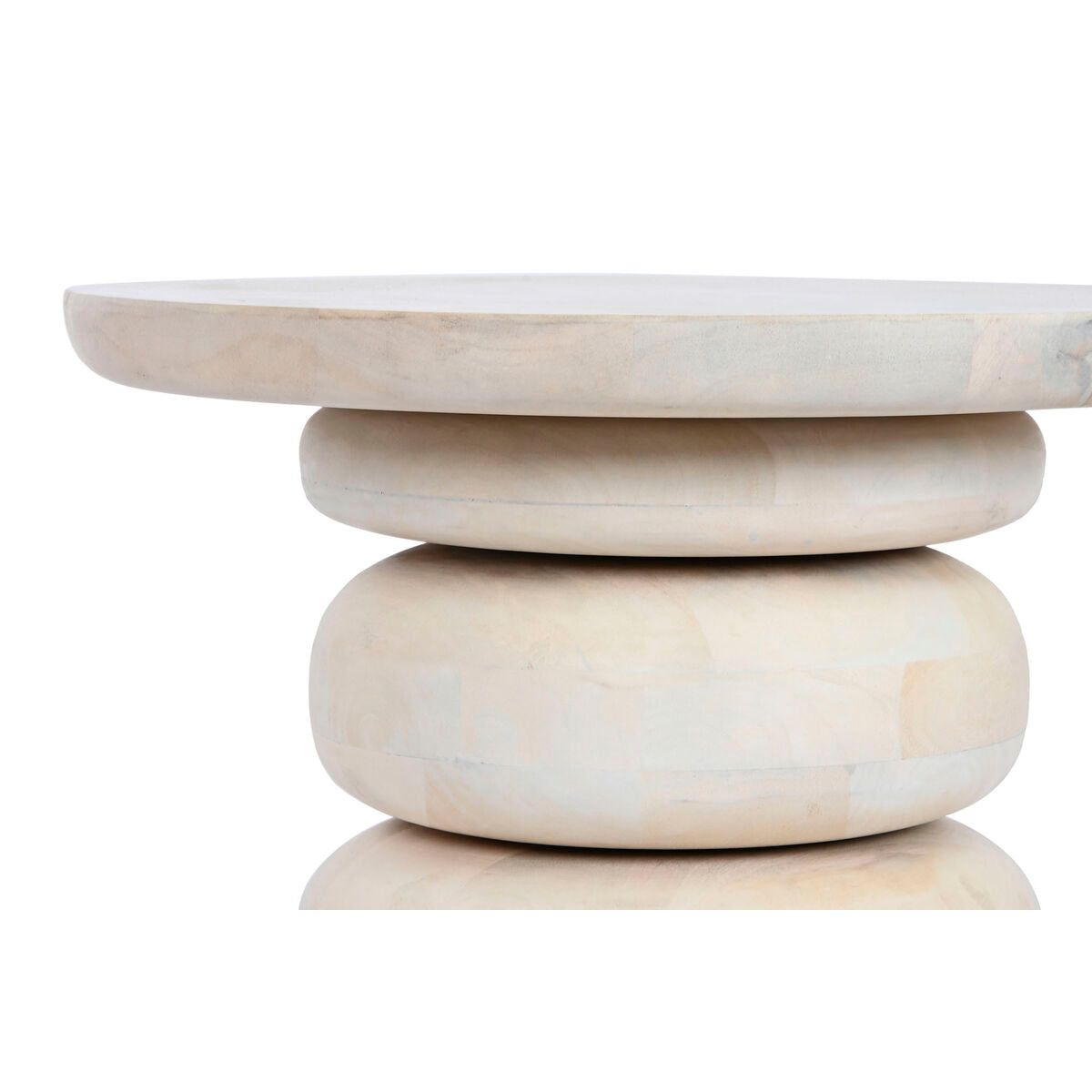 Table d'appoint Home ESPRIT Blanc Bois de manguier Bois MDF 50 x 50 x 33 cm