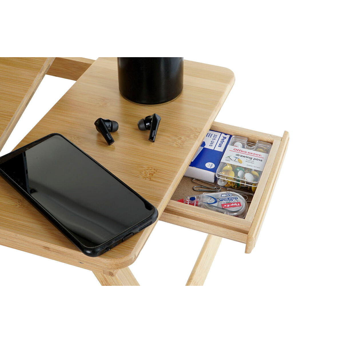 Plateau Home ESPRIT Bambou 62 x 34 x 24 cm