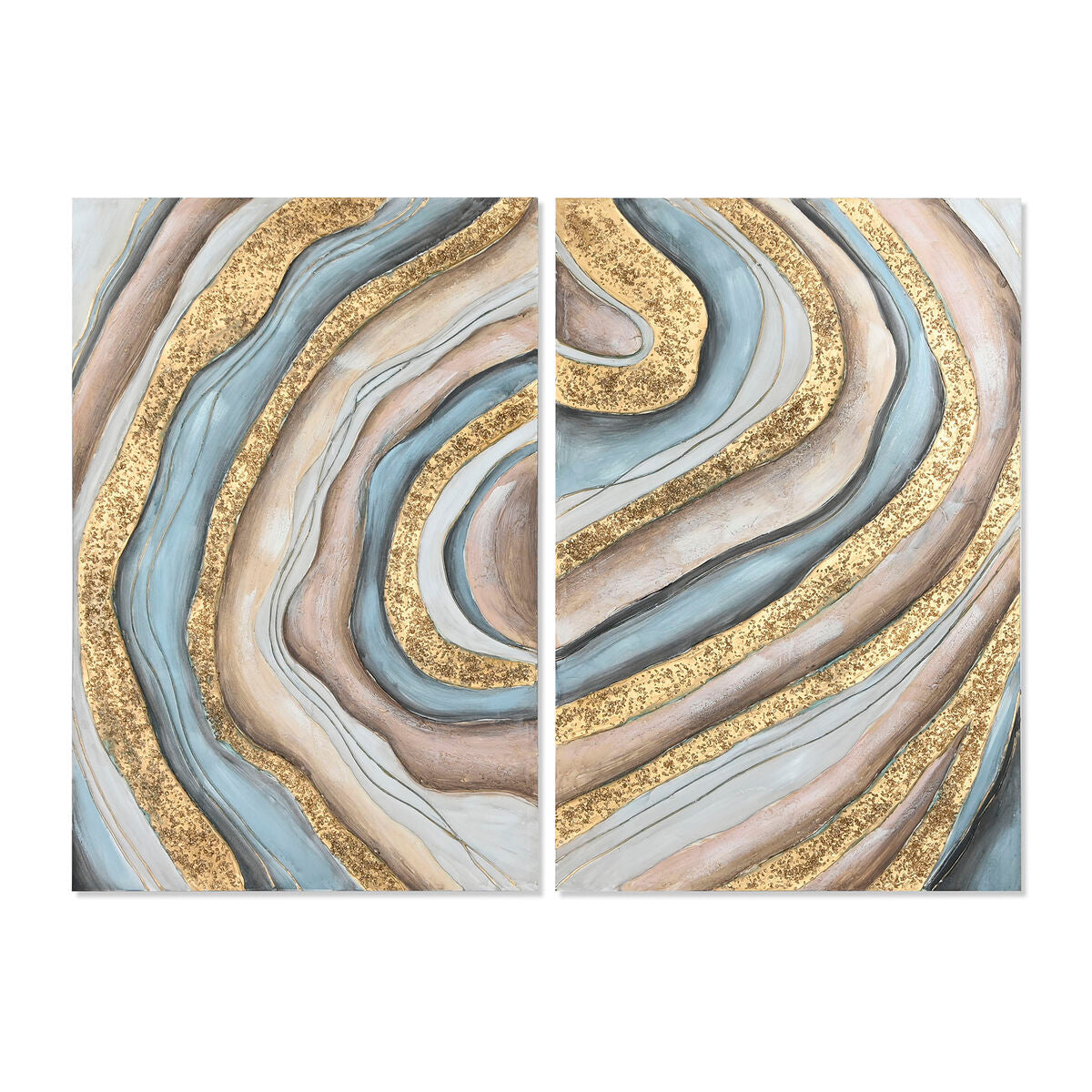 Toile Home ESPRIT Toile Bois MDF 80 x 3 x 120 cm