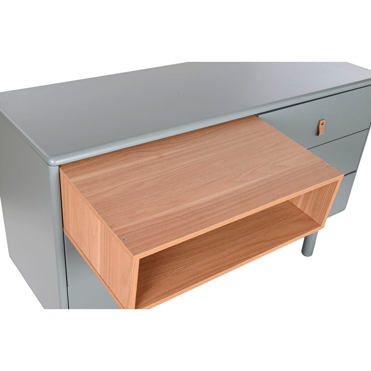 Commode Home ESPRIT Bleu Gris Naturel polypropylène Bois MDF 120 x 40 x 75 cm