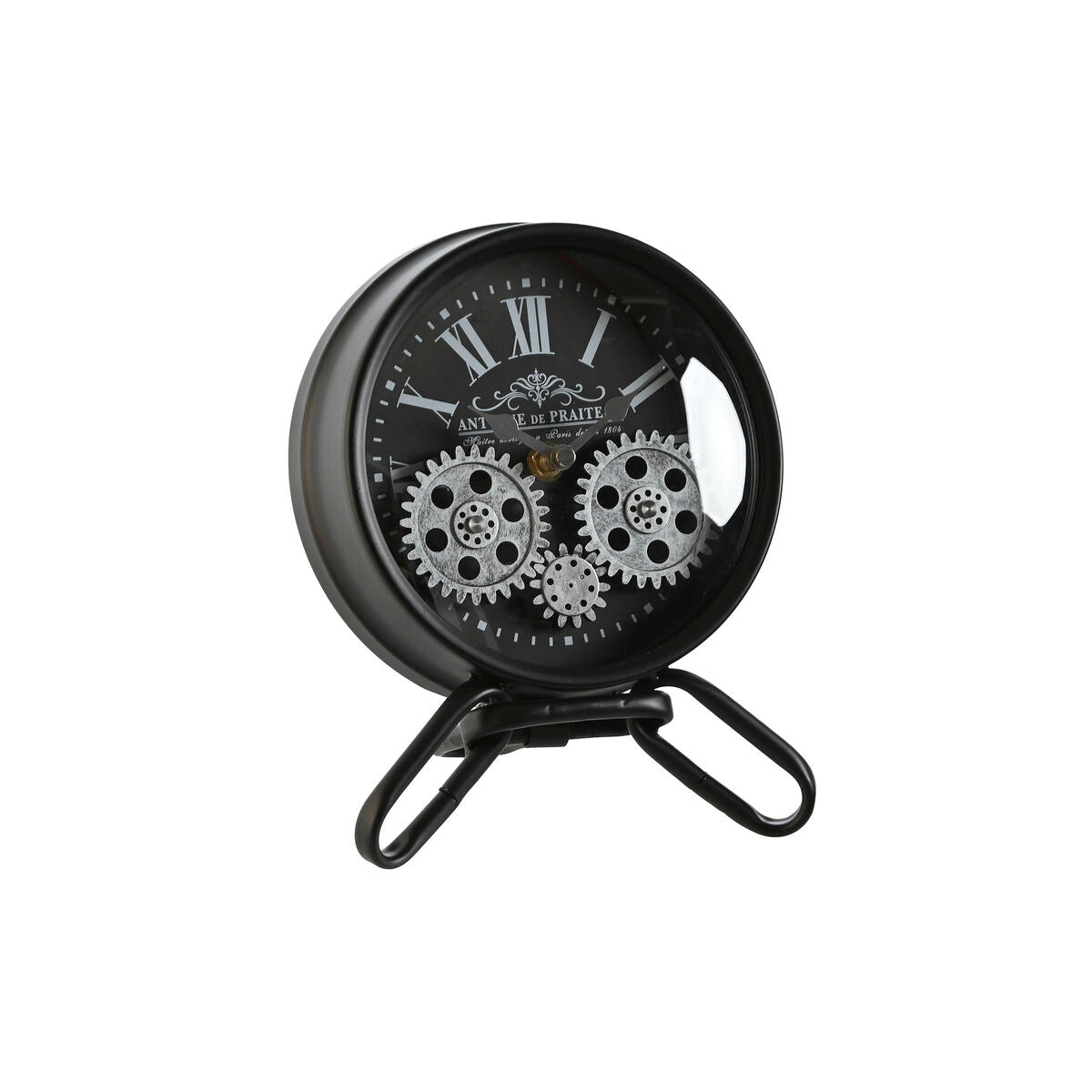 Horloge de table Home ESPRIT Noir Argenté