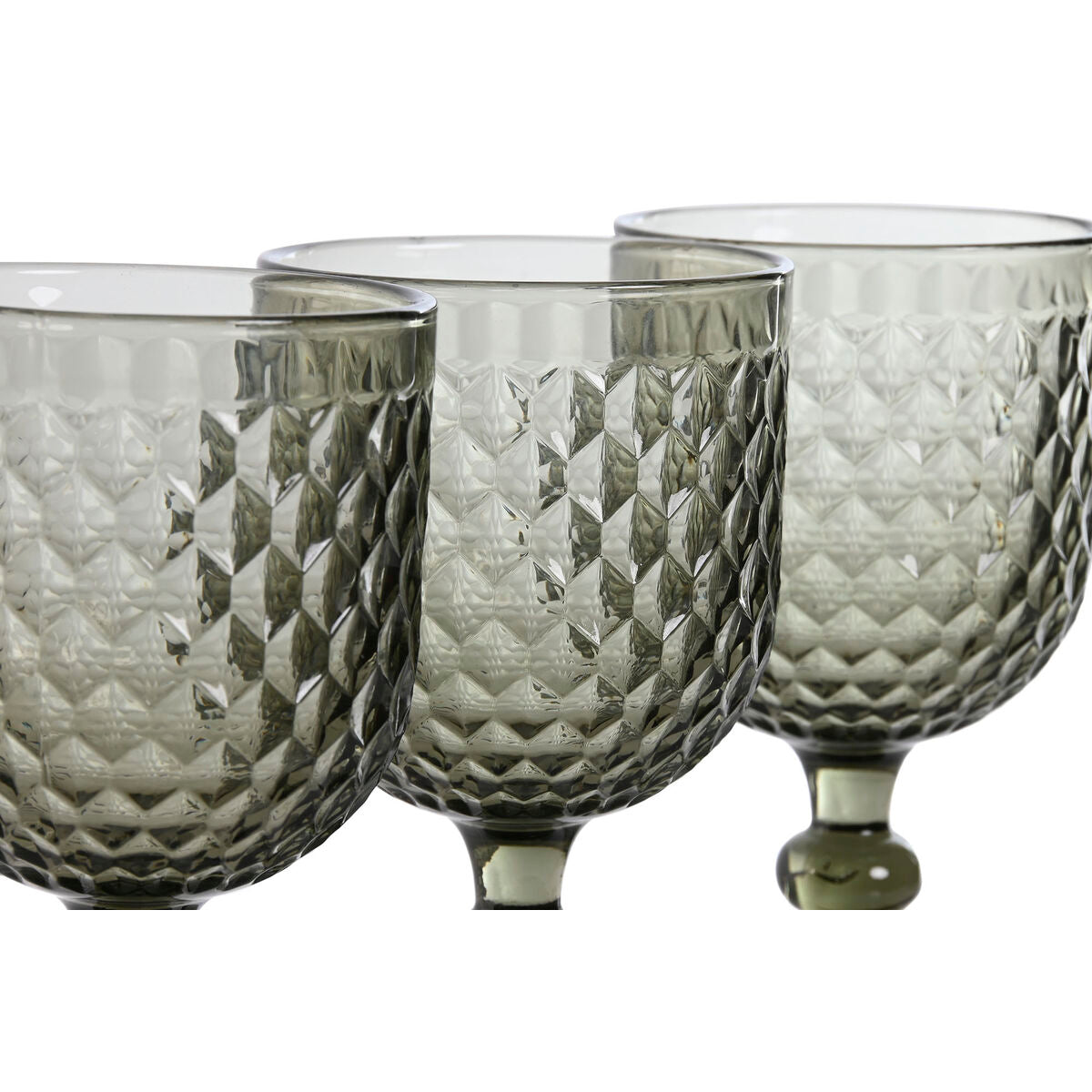 Set de Verres Home ESPRIT Gris Verre 325 ml (6 Unités)