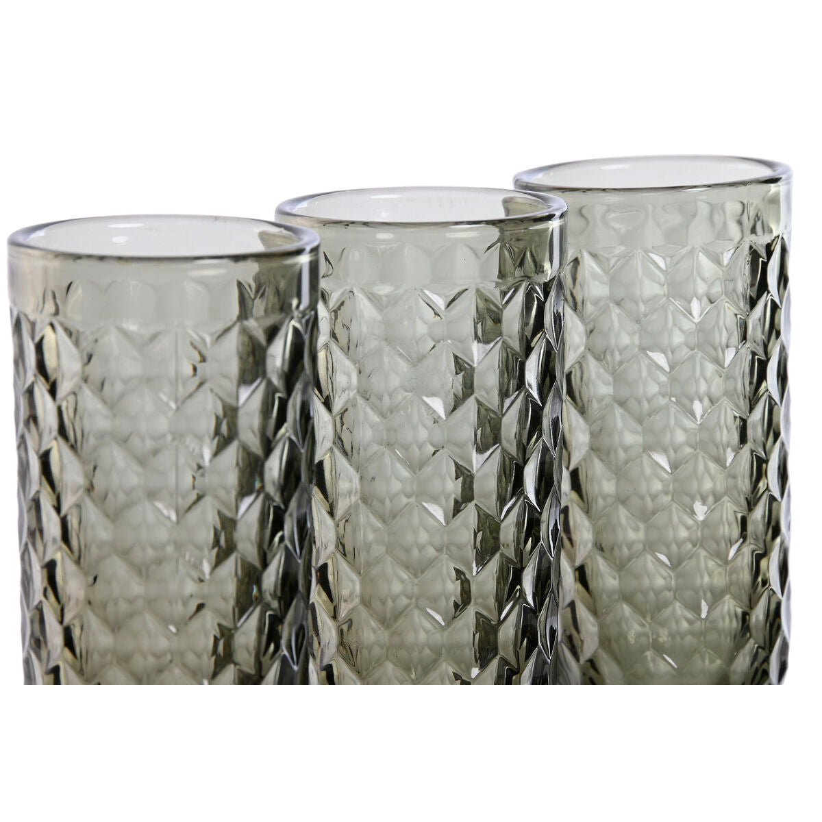 Set de Verres Home ESPRIT Gris Verre 150 ml (6 Unités)