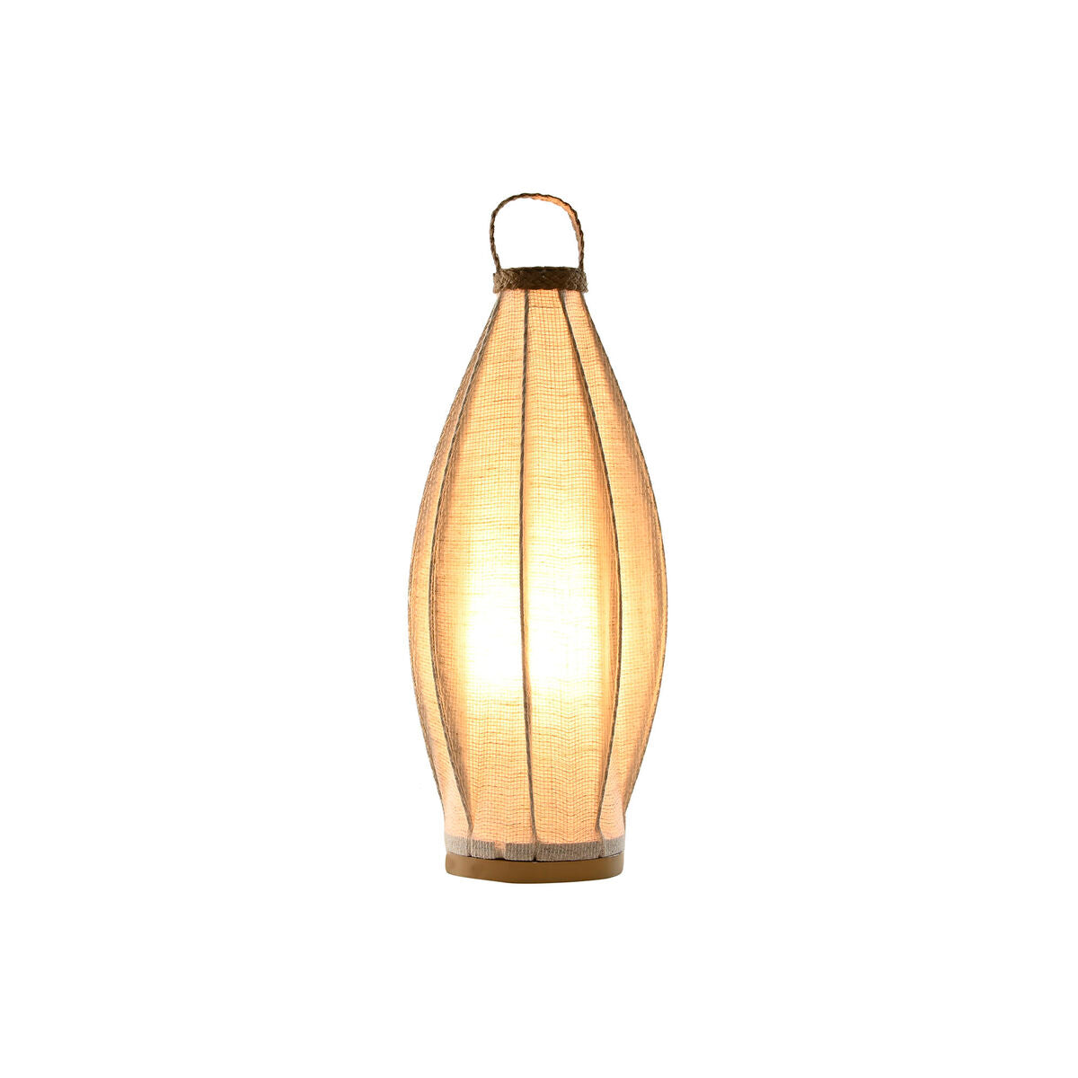 Lampe de bureau Home ESPRIT Marron Lin Métal Corde 25 x 25 x 60 cm