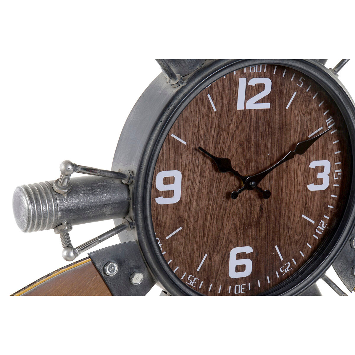 Horloge Murale Home ESPRIT Marron Noir Métal Bois MDF Vintage 121 x 7 x 106 cm