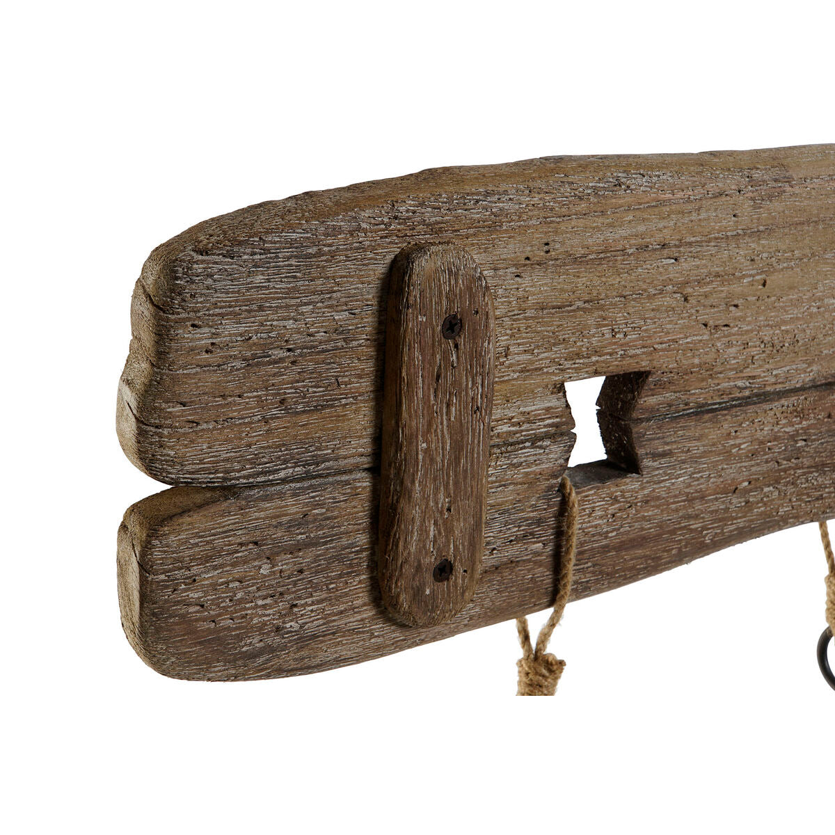 Portemanteau Home ESPRIT Naturel Métal Bois de paulownia 99 x 3 x 31 cm