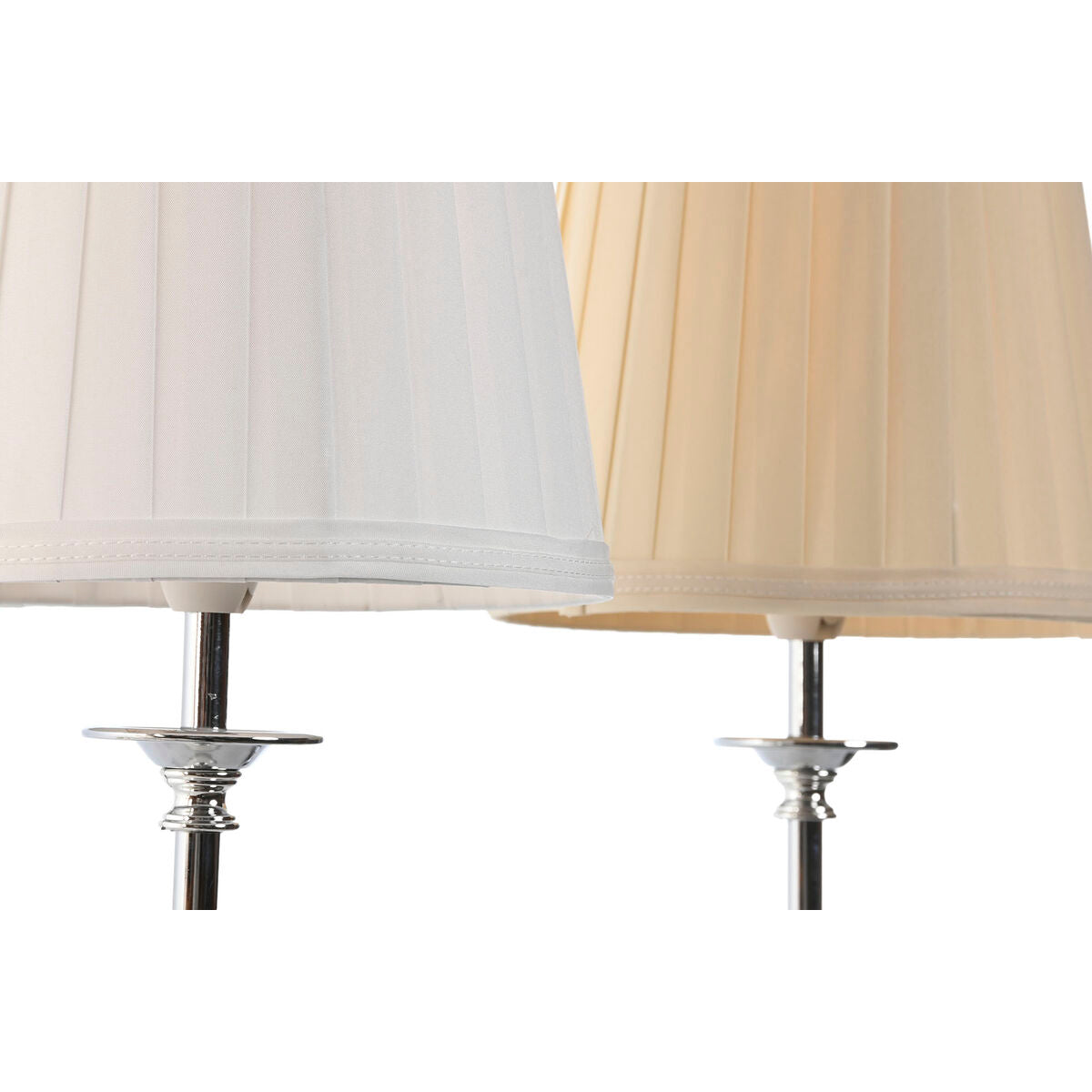 Lampe de bureau Home ESPRIT Blanc Beige Métal Porcelaine 25 W 220 V 20 x 20 x 44 cm (2 Unités)