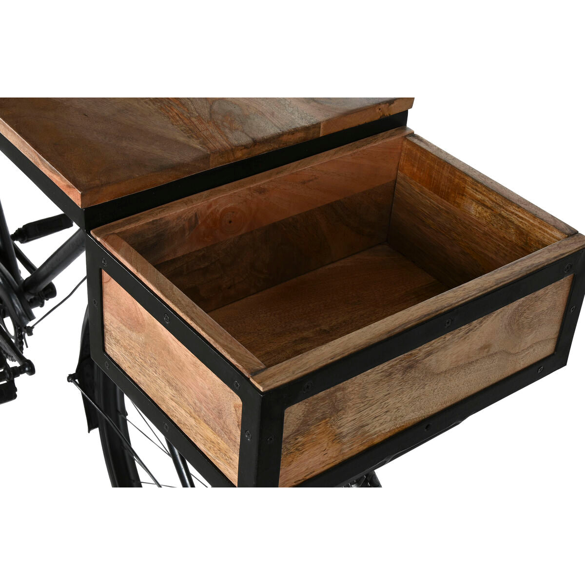 Console Home ESPRIT Jaune Marron Noir Fer Bois de manguier 195 x 40 x 91 cm