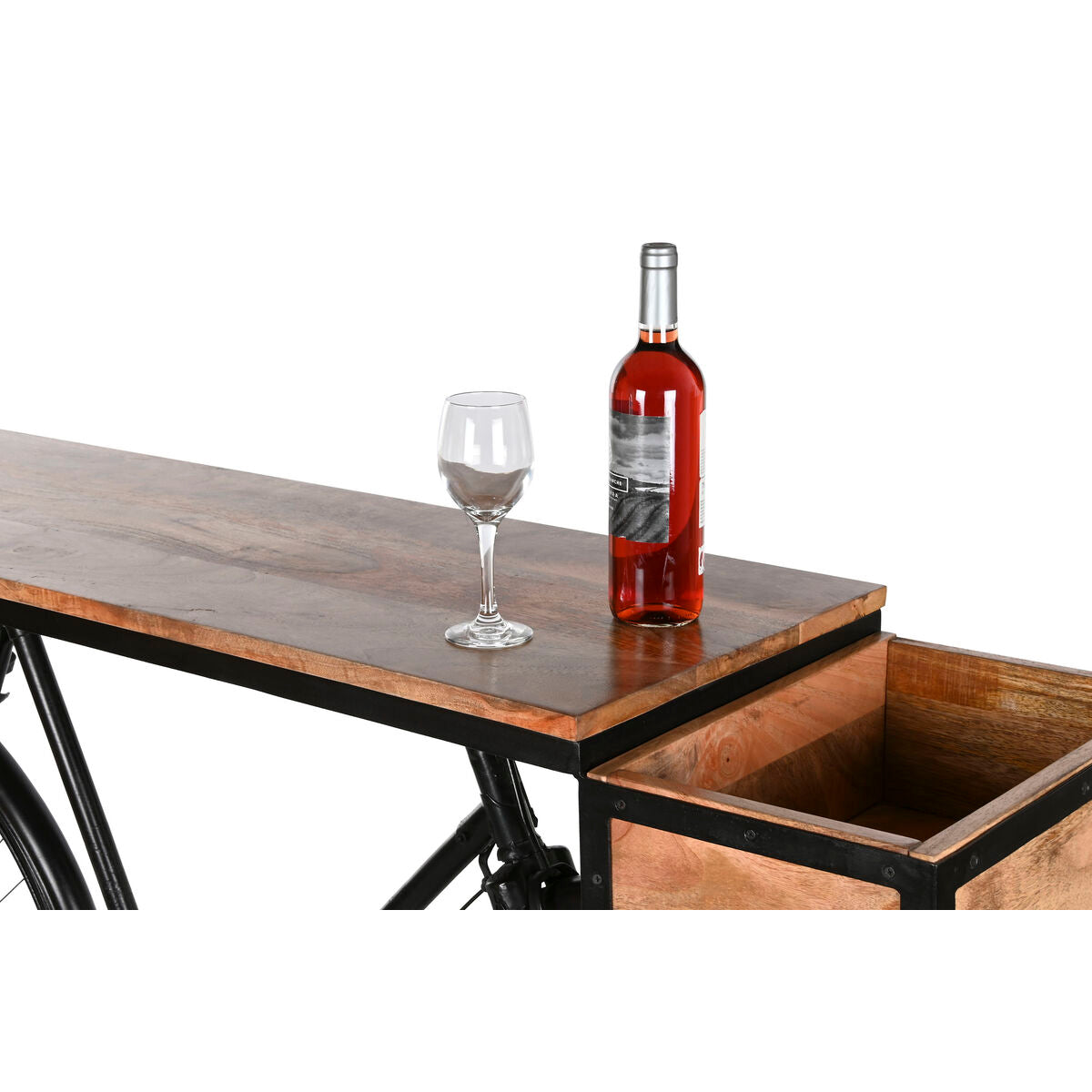 Console Home ESPRIT Jaune Marron Noir Fer Bois de manguier 195 x 40 x 91 cm