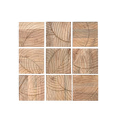 Décoration murale Home ESPRIT Naturel Moderne Feuille d'une plante 90 x 3 x 90 cm (9 Pièces)