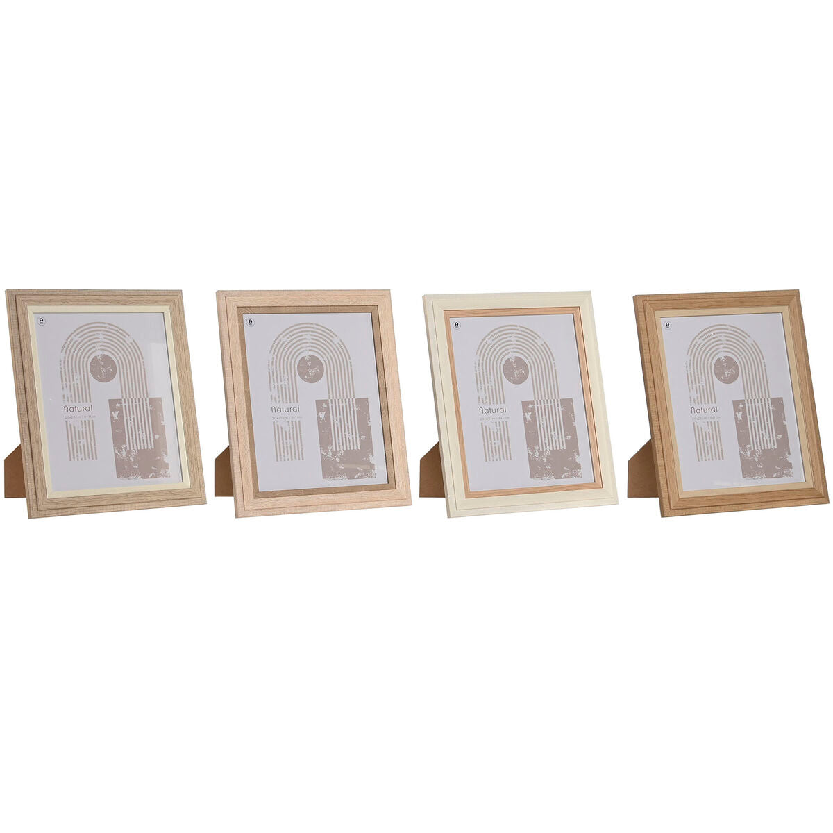 Cadre photo Home ESPRIT Verre Bois MDF Scandinave 23 x 2,8 x 28 cm (4 Unités)