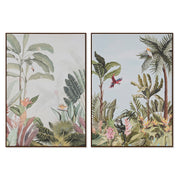 Toile Home ESPRIT Vert Tropical 100 x 4 x 140 cm (2 Unités)