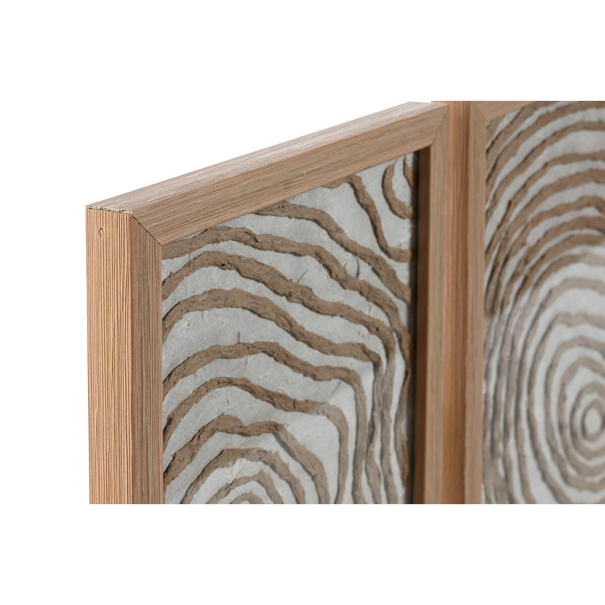 Jeu de 3 tableaux Home ESPRIT Papier Verre 20 x 2 x 30 cm (3 Pièces)